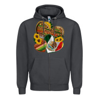 Smoke mexico heart and sunflower Zipper Hoodie - HRA Design Shop