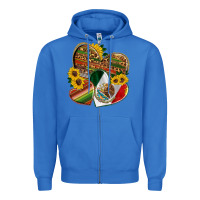 True Royal mexico heart and sunflower Zipper Hoodie - HRA Design Shop