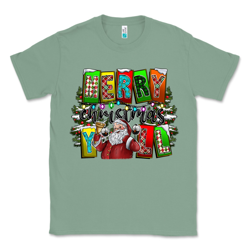 Merry Christmas Yall Classic Tee by CowhideDigitalArt | Teevron