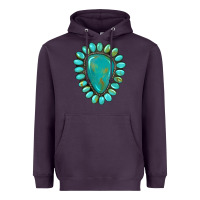Plum western gemstone turquoise Heavyweight Hoodie - Artiststas