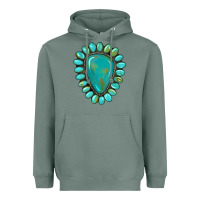 Western Gemstone Turquoise Heavyweight Hoodie | Teevron
