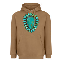 Toasted Coconut western gemstone turquoise Heavyweight Hoodie - Artiststas