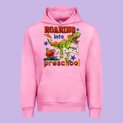 Roaring Into Preschool Urban Hoodie Designed By Bundleandbundleshop