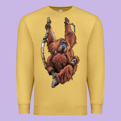 Orangutan And Baby Premium Sweatshirt Designed By Lillyallendesigns