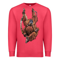 Cardinal Orangutan And Baby Premium Sweatshirt - LillyAllenDesigns