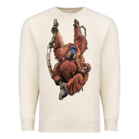 Sandshell Orangutan And Baby Premium Sweatshirt - LillyAllenDesigns