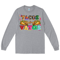 Heather Grey tacos before vatos Long Sleeve Tee - CTS Tumbler Store