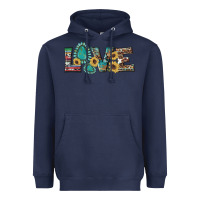 Navy western gemstone sunflowers serape leopard turquoise love Heavyweight Hoodie - Artiststas