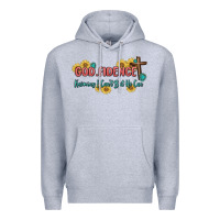 Heather Grey god fidence Premium Hoodie - MaliasSmallBusiness