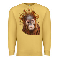 Antique Gold baby orangutan Premium Sweatshirt - LillyAllenDesigns