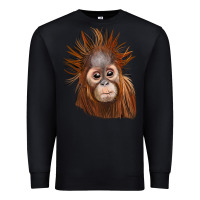 Black baby orangutan Premium Sweatshirt - LillyAllenDesigns