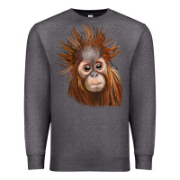 Charcoal Heather baby orangutan Premium Sweatshirt - LillyAllenDesigns