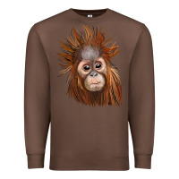 Chestnut baby orangutan Premium Sweatshirt - LillyAllenDesigns