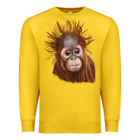 Lemon baby orangutan Premium Sweatshirt - LillyAllenDesigns