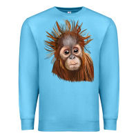 Ocean Blue baby orangutan Premium Sweatshirt - LillyAllenDesigns