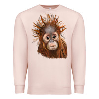 Pale Pink baby orangutan Premium Sweatshirt - LillyAllenDesigns