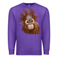 Purple baby orangutan Premium Sweatshirt - LillyAllenDesigns