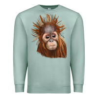 Seafoam baby orangutan Premium Sweatshirt - LillyAllenDesigns