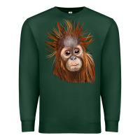 Sports Green baby orangutan Premium Sweatshirt - LillyAllenDesigns