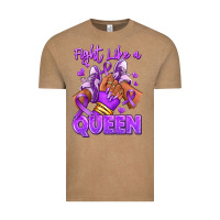 Fight Like A Queen Lupus Awareness Afro Girl Sneak Vintage Tee | Teevron