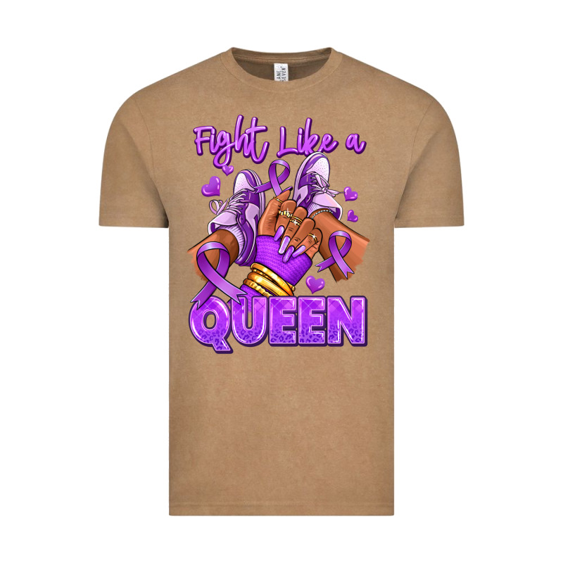 Fight Like A Queen Lupus Awareness Afro Girl Sneak Vintage Tee by RanaPortraitStore | Teevron