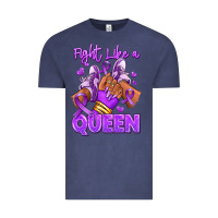 Vintage Denim fight like a queen lupus awareness afro girl sneak Vintage Tee - RanaPortraitStore