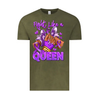 Vintage Olive fight like a queen lupus awareness afro girl sneak Vintage Tee - RanaPortraitStore