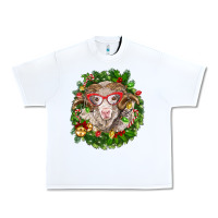 White Christmas merino Urban Heavy Tee - BarkalooDesign