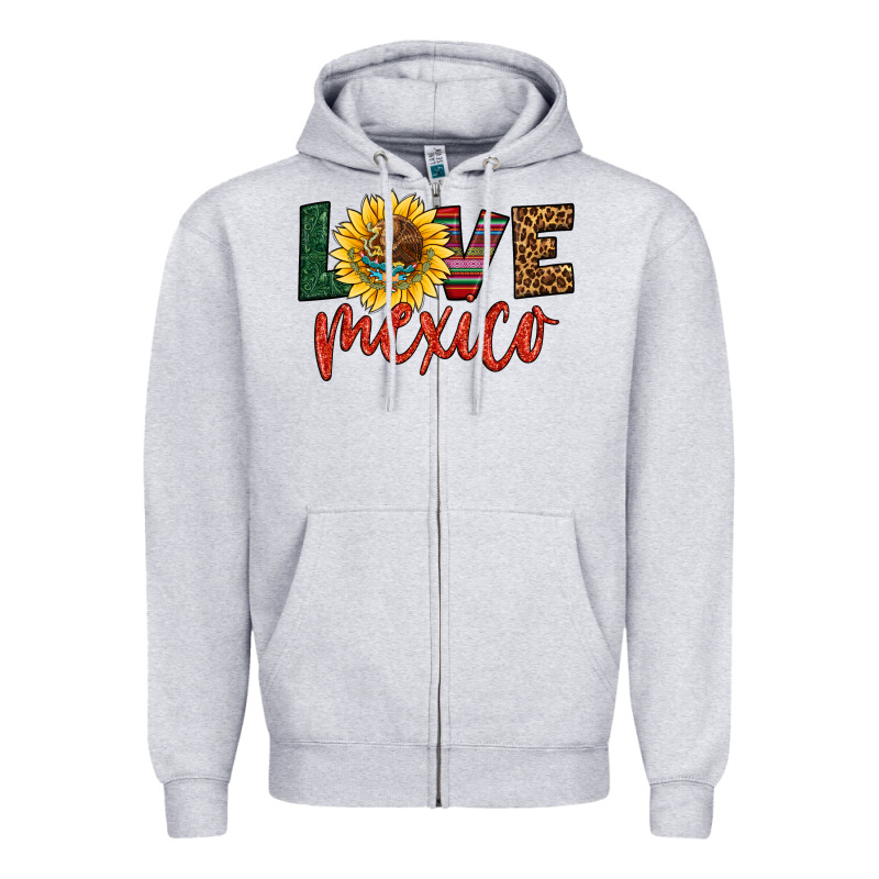 Love Mexico Zipper Hoodie by HRA Design Shop | Teevron