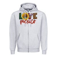 Heather Grey love mexico Zipper Hoodie - HRA Design Shop