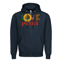 Navy love mexico Zipper Hoodie - HRA Design Shop