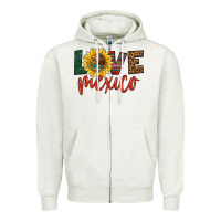 Oatmeal Heather love mexico Zipper Hoodie - HRA Design Shop