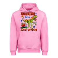 Fuchsia Pink roaring into 2nd grade Urban Hoodie - BundleAndBundleShop