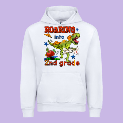 Roaring Into 2nd Grade Urban Hoodie Designed By Bundleandbundleshop