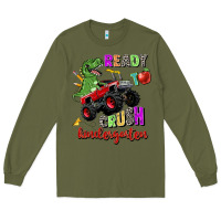 Army Green ready to crush kindergarten Long Sleeve Tee - Zillion Design Studio