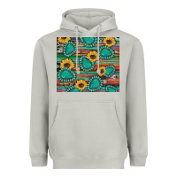 Moon Dust western gemstone sunflowers serape cowhide glitter wooden Heavyweight Hoodie - Artiststas