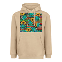 Mushroom western gemstone sunflowers serape cowhide glitter wooden Heavyweight Hoodie - Artiststas