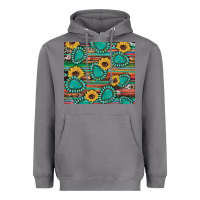 Storm western gemstone sunflowers serape cowhide glitter wooden Heavyweight Hoodie - Artiststas