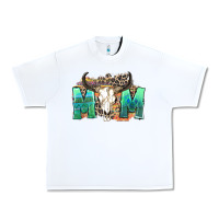 White mom with bull skull Urban Heavy Tee - Zillion Design Studio