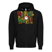 Black Christmas merry mini Zipper Hoodie - FaDigitalArtStudio