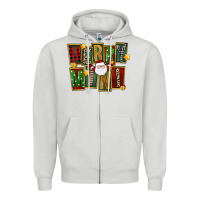 Dove Grey Christmas merry mini Zipper Hoodie - FaDigitalArtStudio