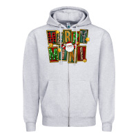 Heather Grey Christmas merry mini Zipper Hoodie - FaDigitalArtStudio