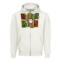Oatmeal Heather Christmas merry mini Zipper Hoodie - FaDigitalArtStudio