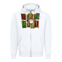 White Christmas merry mini Zipper Hoodie - FaDigitalArtStudio
