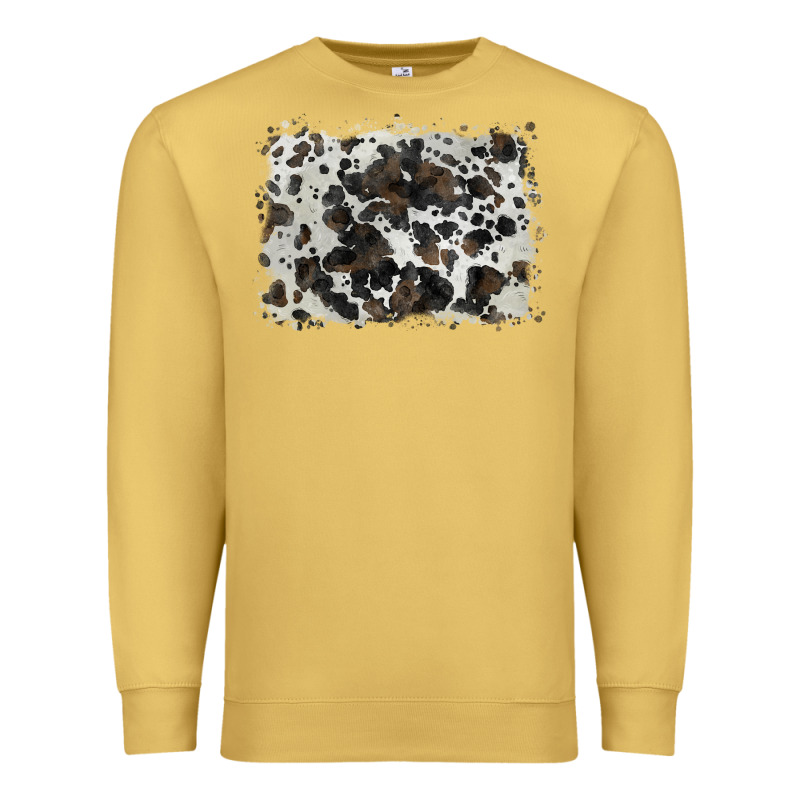 Cowhide Background Premium Sweatshirt by BarkalooDesign | Teevron