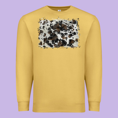 Cowhide Background Premium Sweatshirt Designed By Barkaloodesign