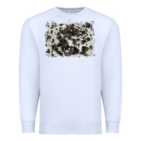 White cowhide background Premium Sweatshirt - BarkalooDesign