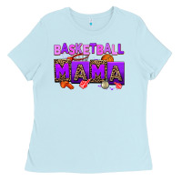 Baby Blue basketball mama Ladies Tee - AdoDesignShop