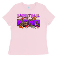 Bubblegum Pink basketball mama Ladies Tee - AdoDesignShop
