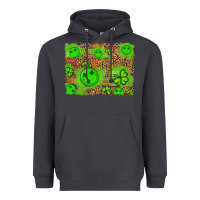 Smoke shamrock glitter leopard and wood background Heavyweight Hoodie - Artiststas